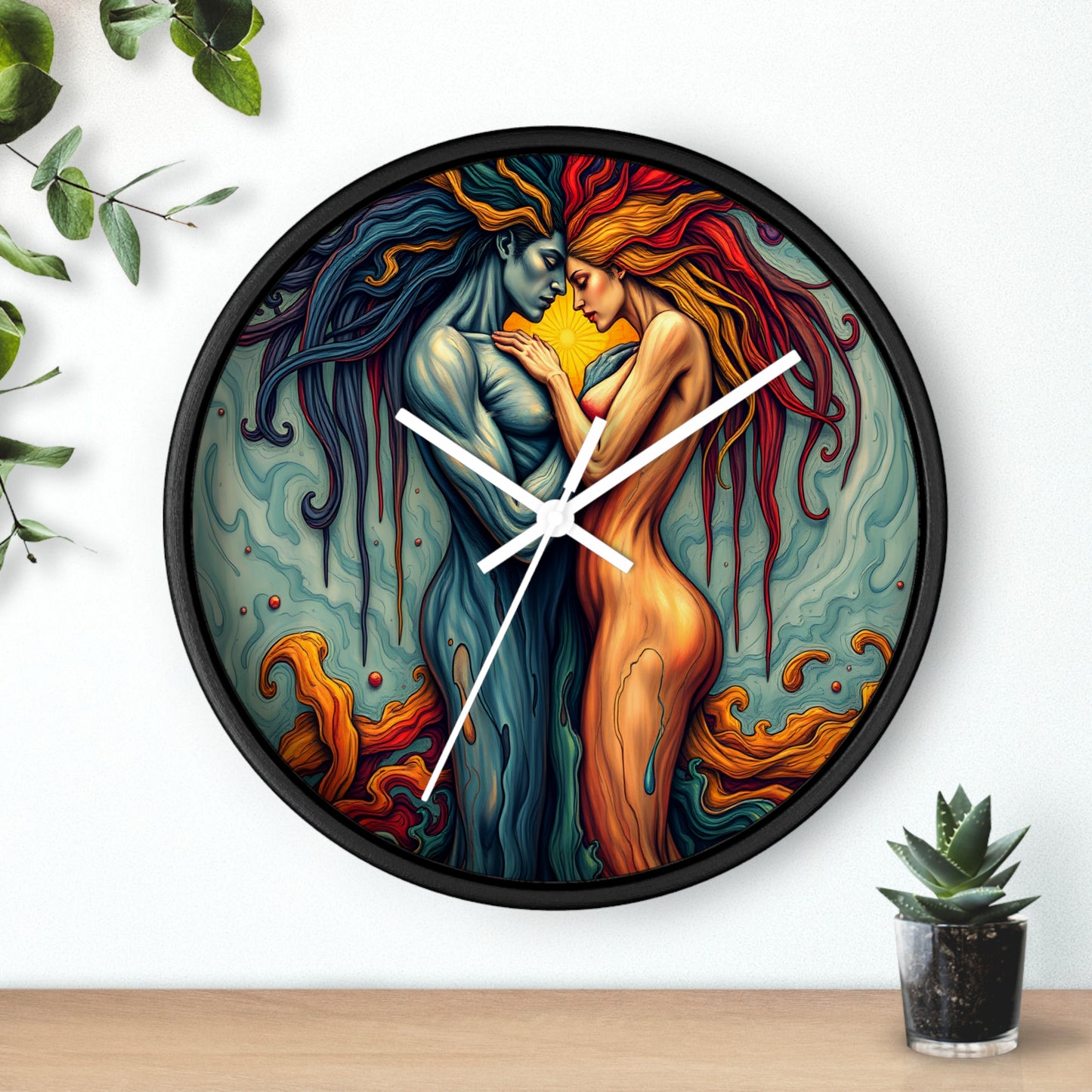 The Embrace Wall Clock
