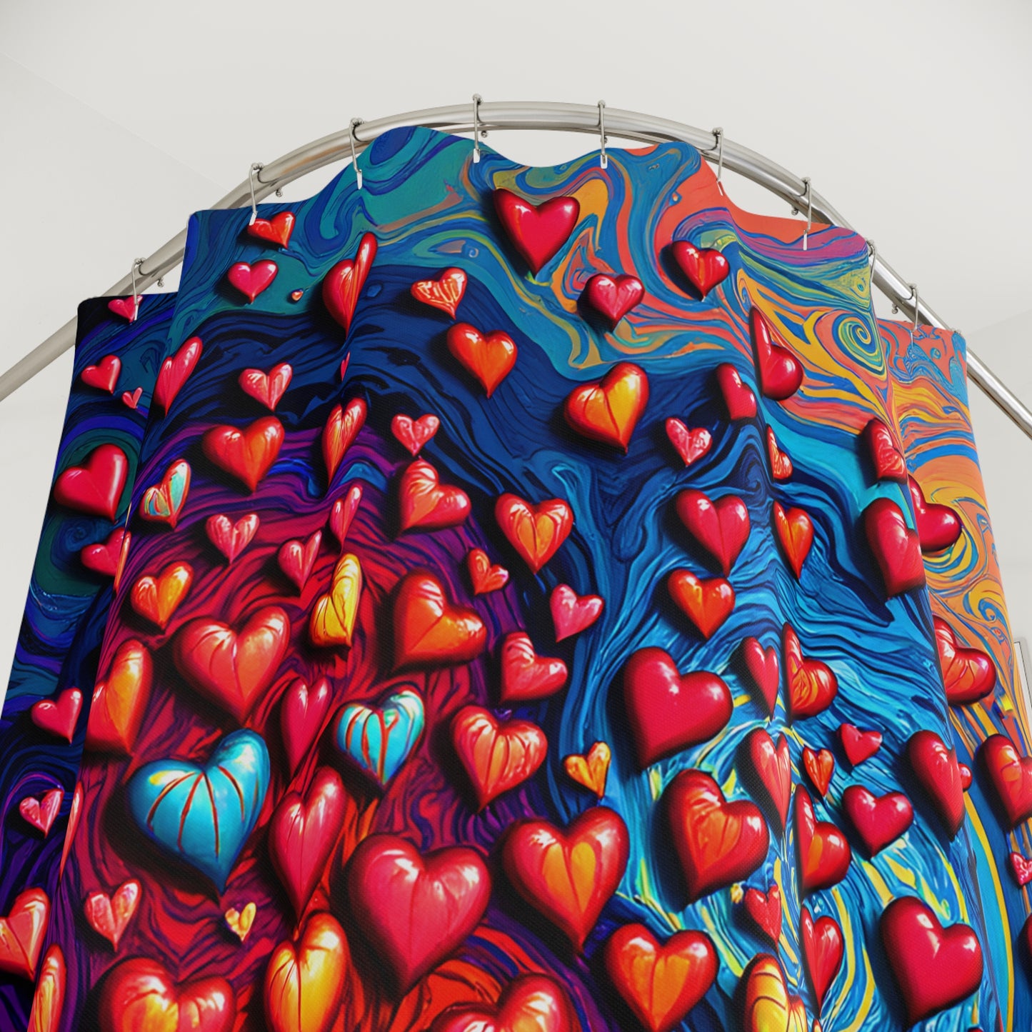 Love Heart Shower Curtain