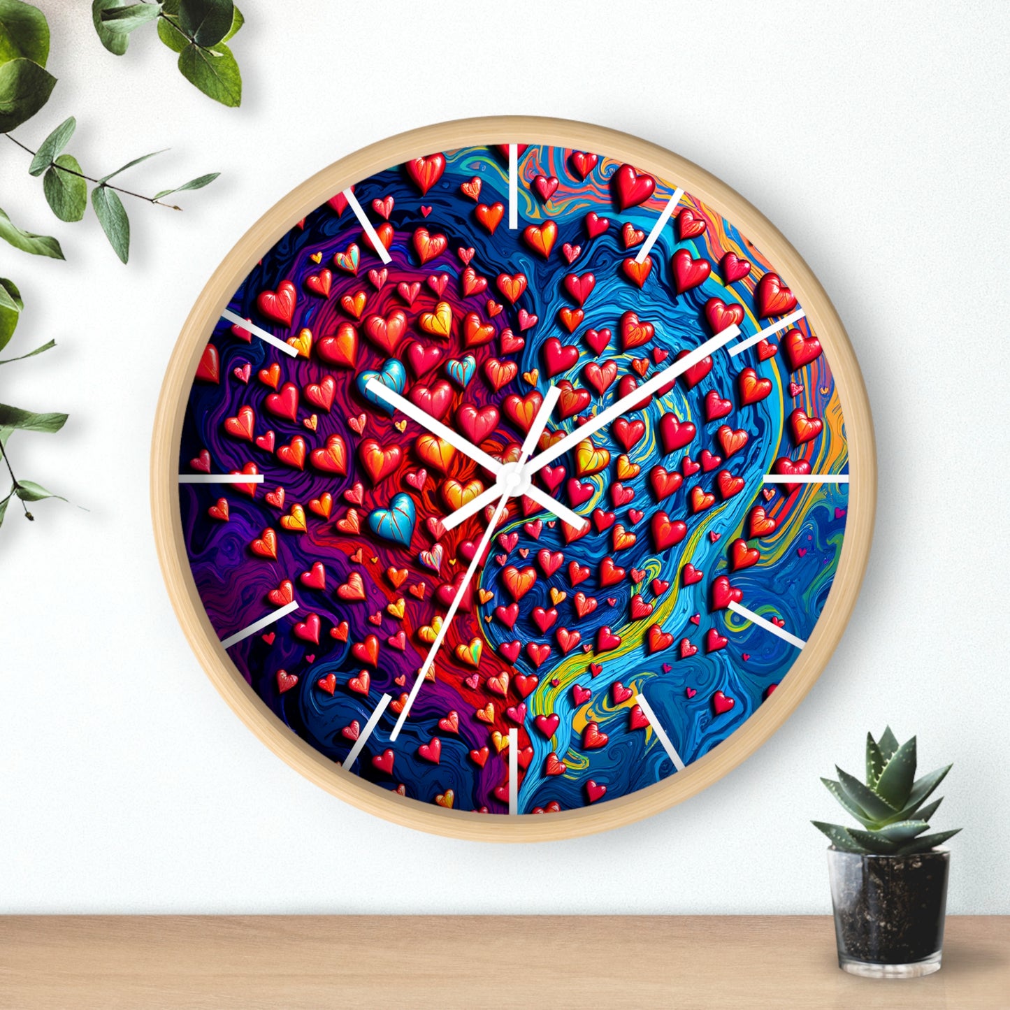 Heart Swirl Wall Clock