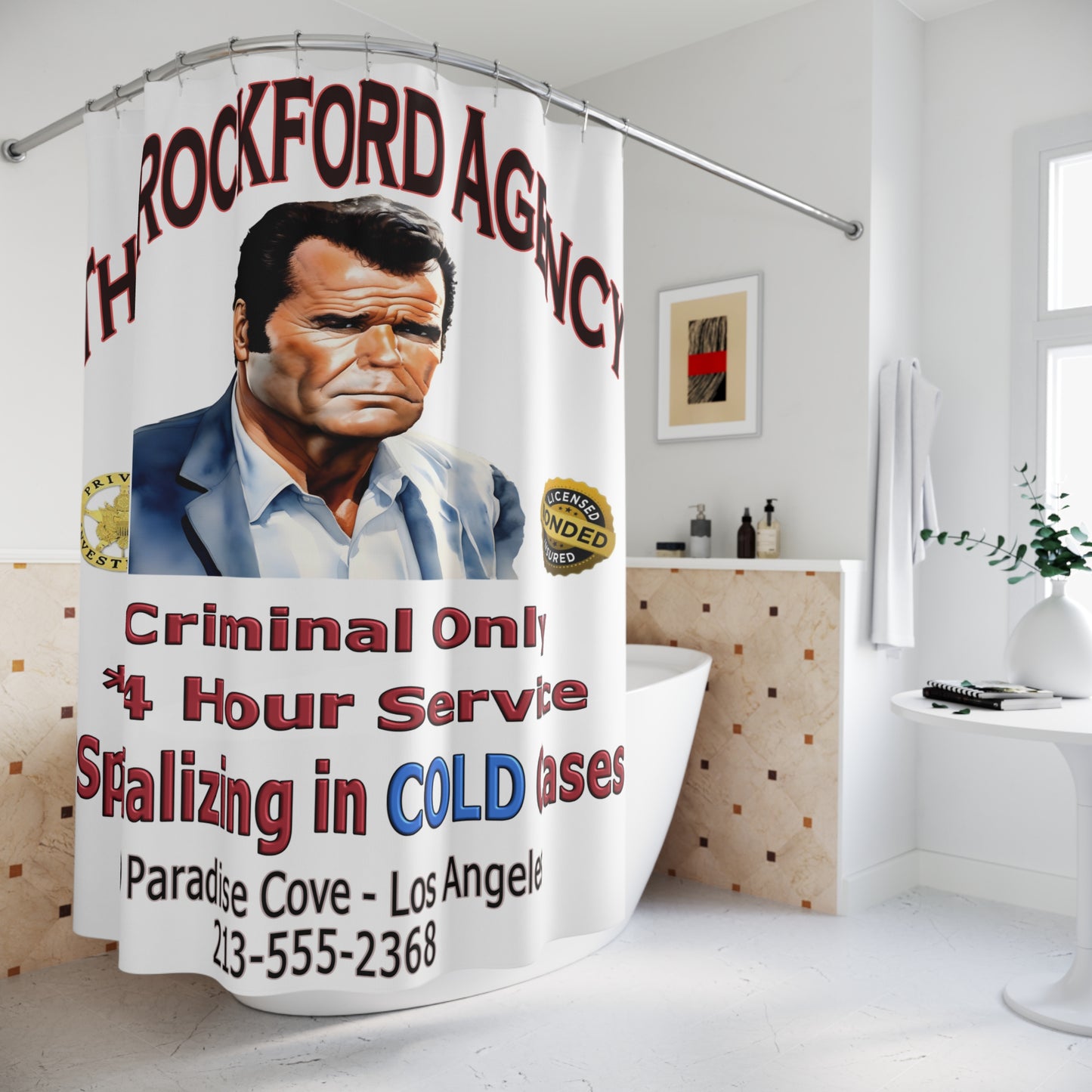 Rockford Files Shower Curtain