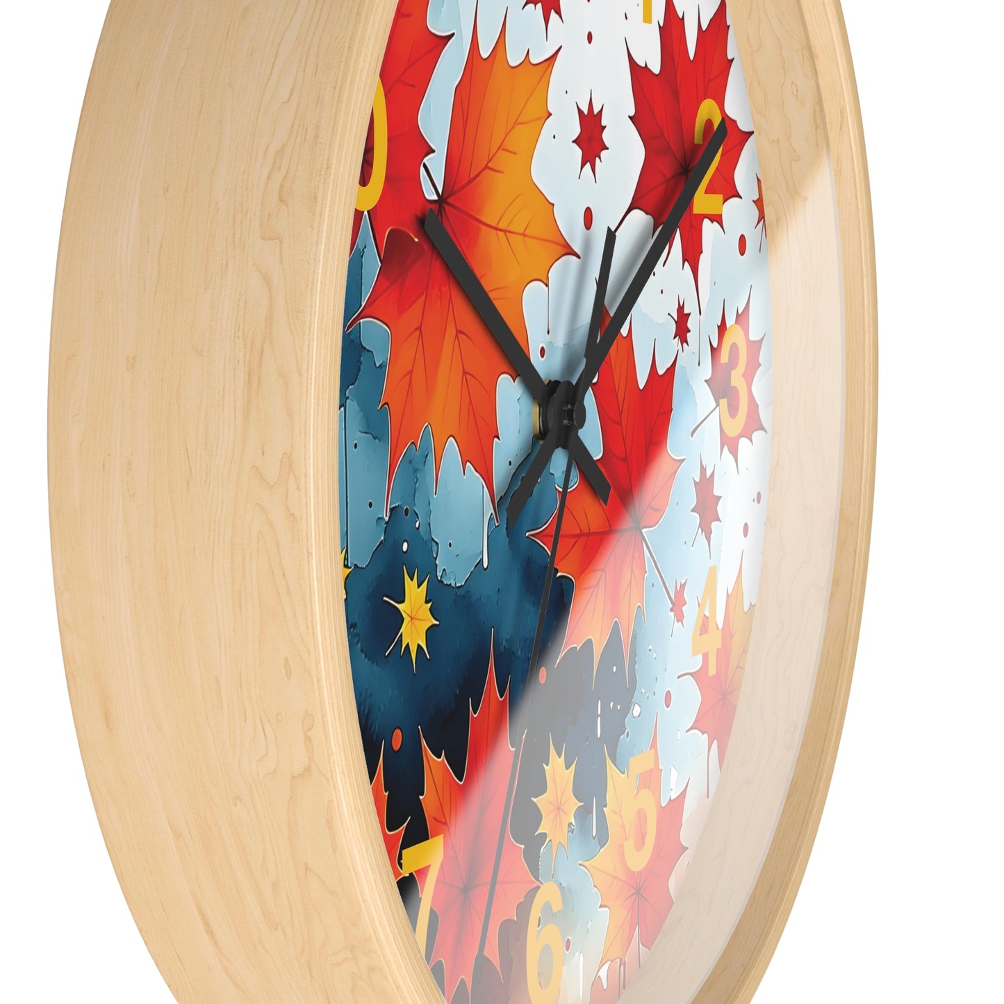 Autumn Leaves Wall Clock