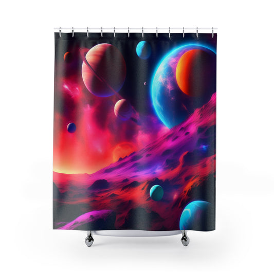 Cosmic Oasis Shower Curtain