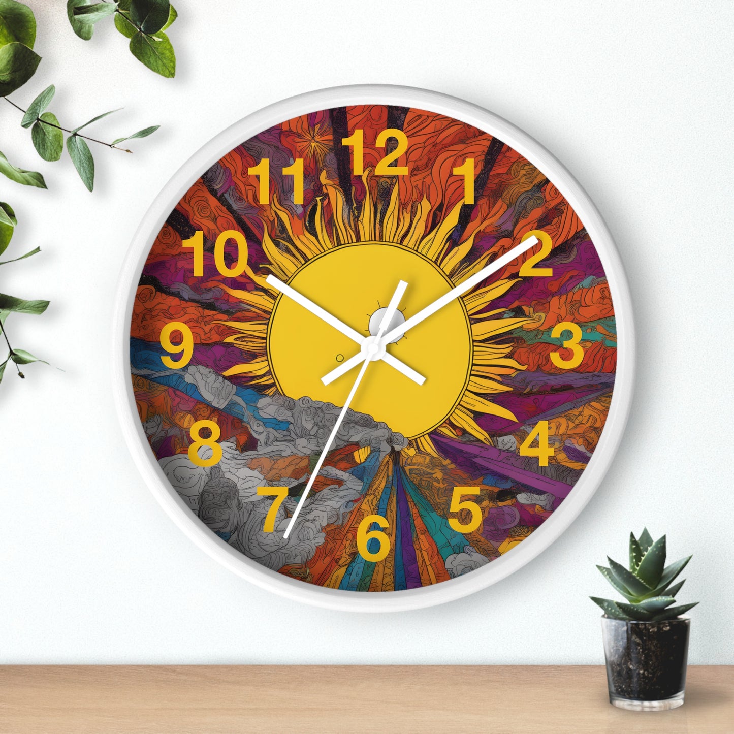 Rising Sun Wall Clock