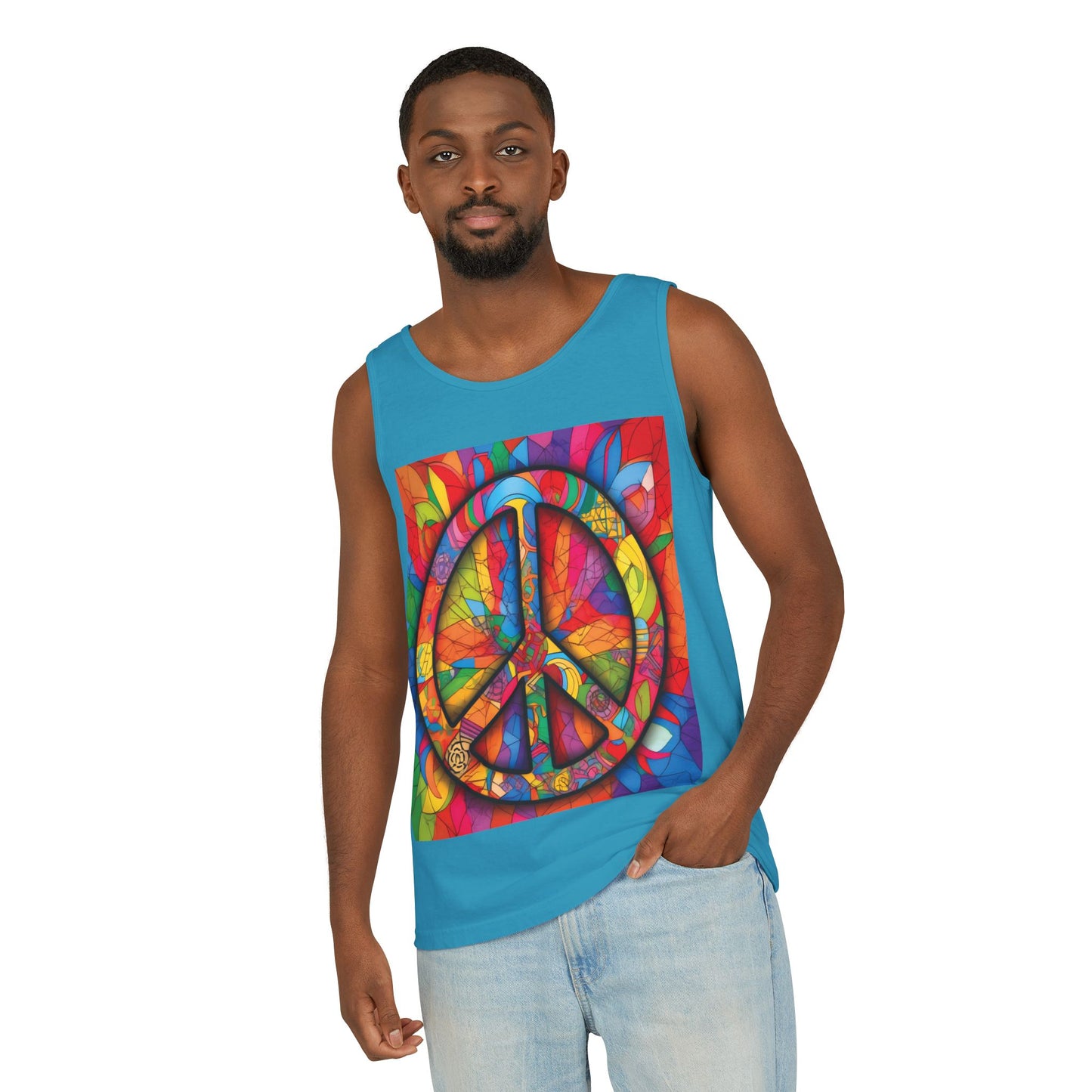 Colorful Peace Sign Tank Top