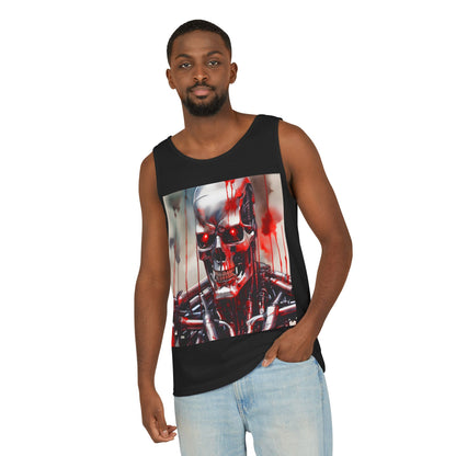 Cyborg Robot Skull Tank Top