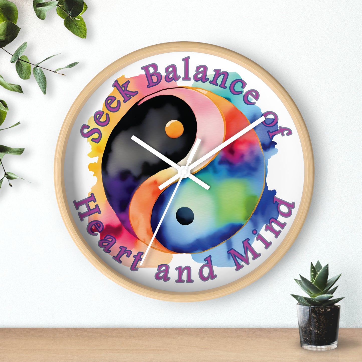 Yin Yang Wall Clock