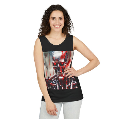 Cyborg Robot Skull Tank Top