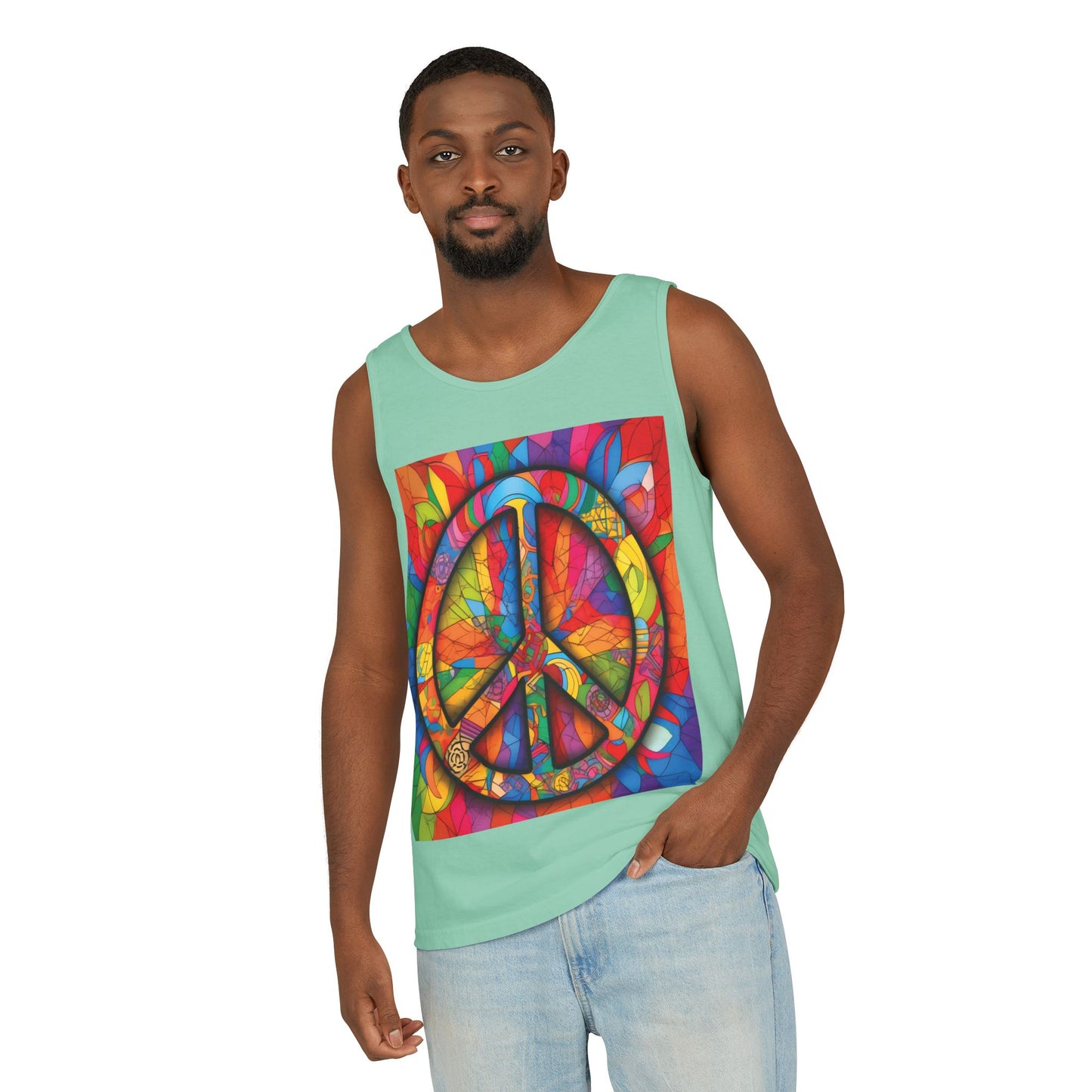 Colorful Peace Sign Tank Top
