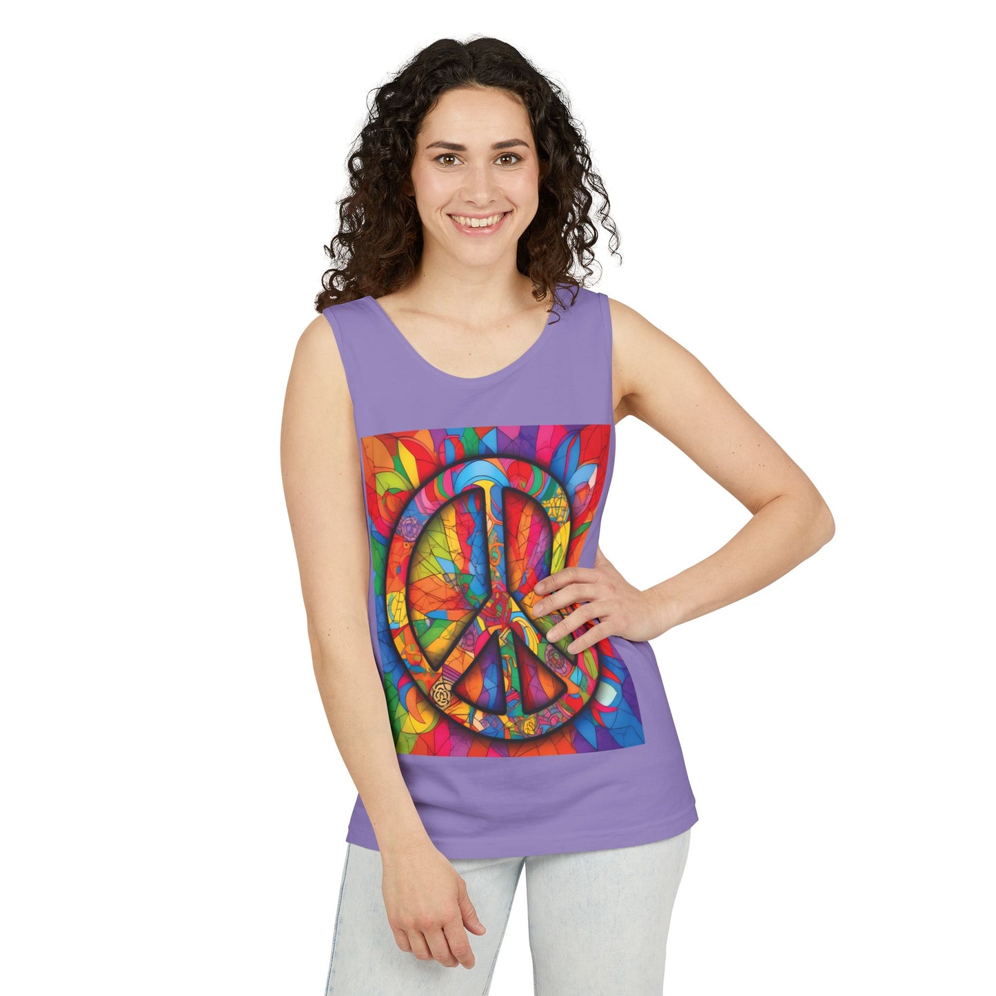 Colorful Peace Sign Tank Top