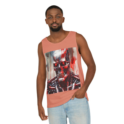 Cyborg Robot Skull Tank Top