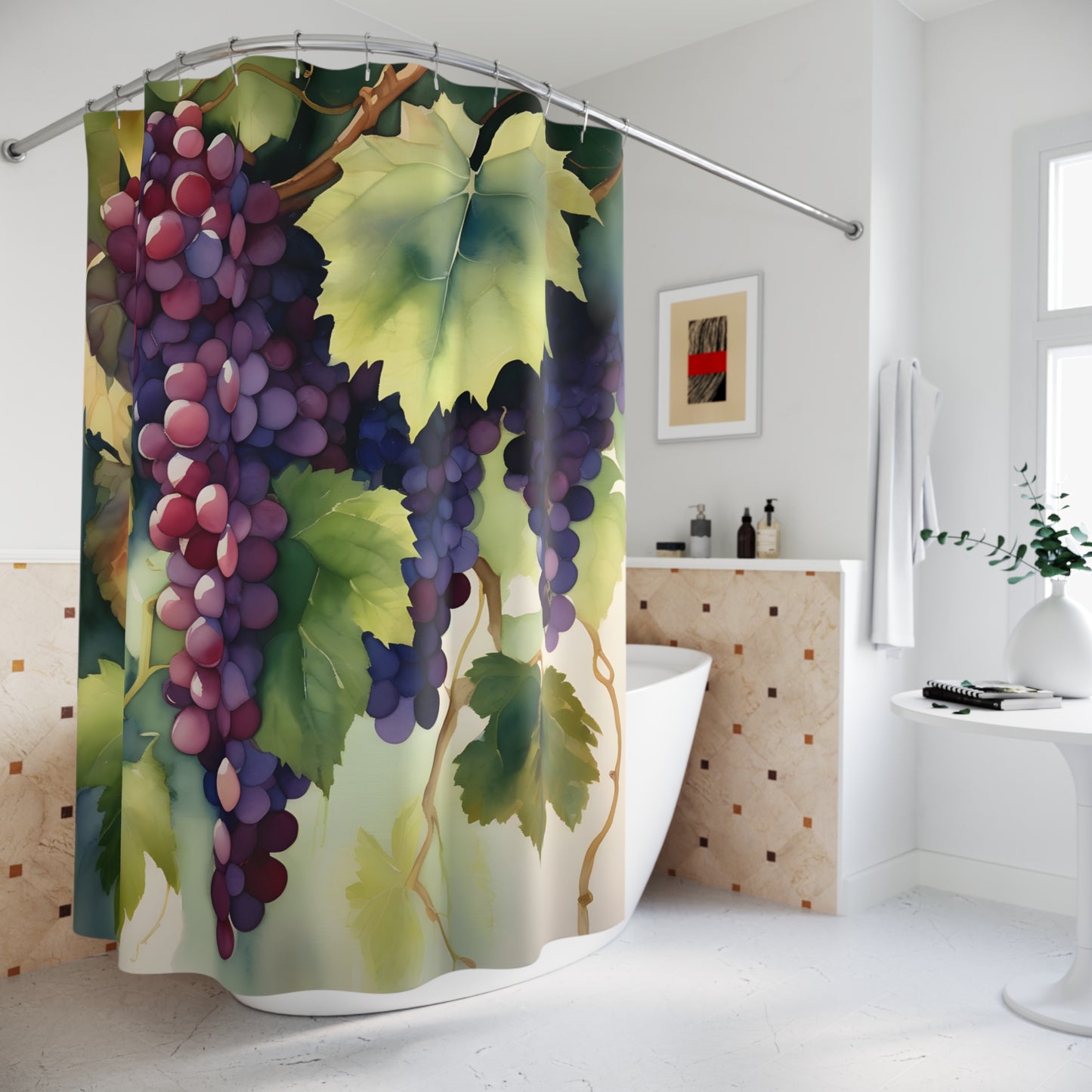 Hanging Grape Shower Curtain