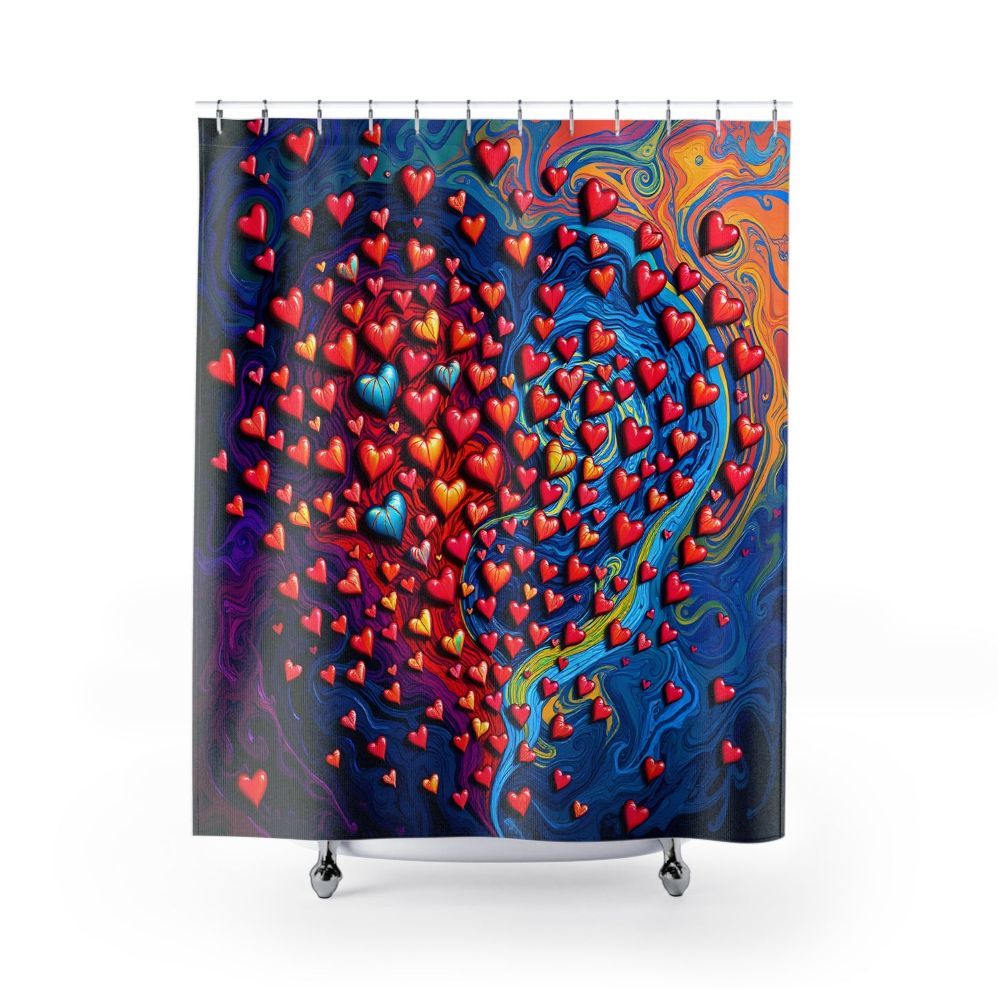 Love Heart Shower Curtain