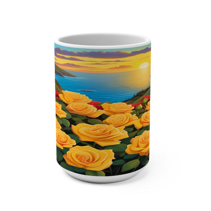 Yellow Rose Mug 15oz