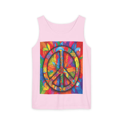 Colorful Peace Sign Tank Top