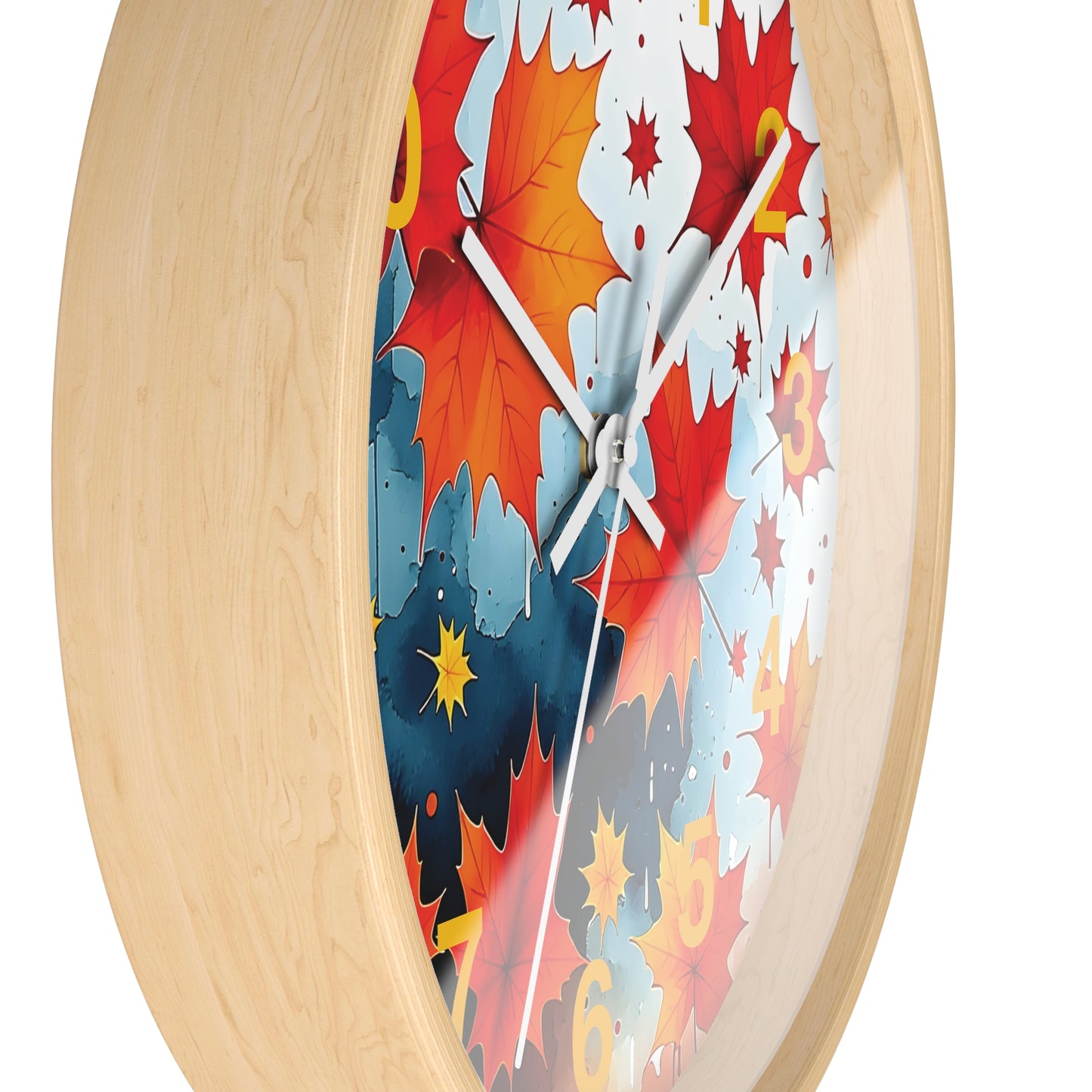 Autumn Leaves Wall Clock