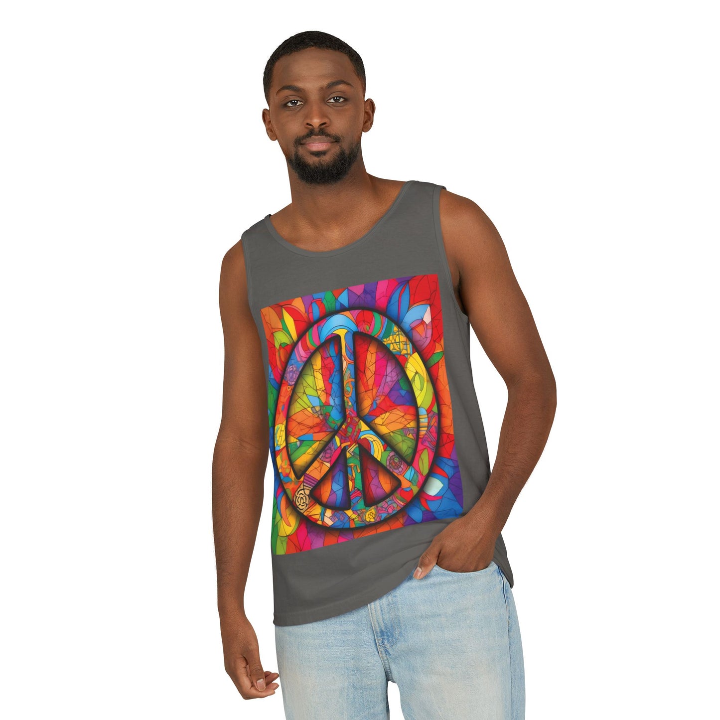 Colorful Peace Sign Tank Top
