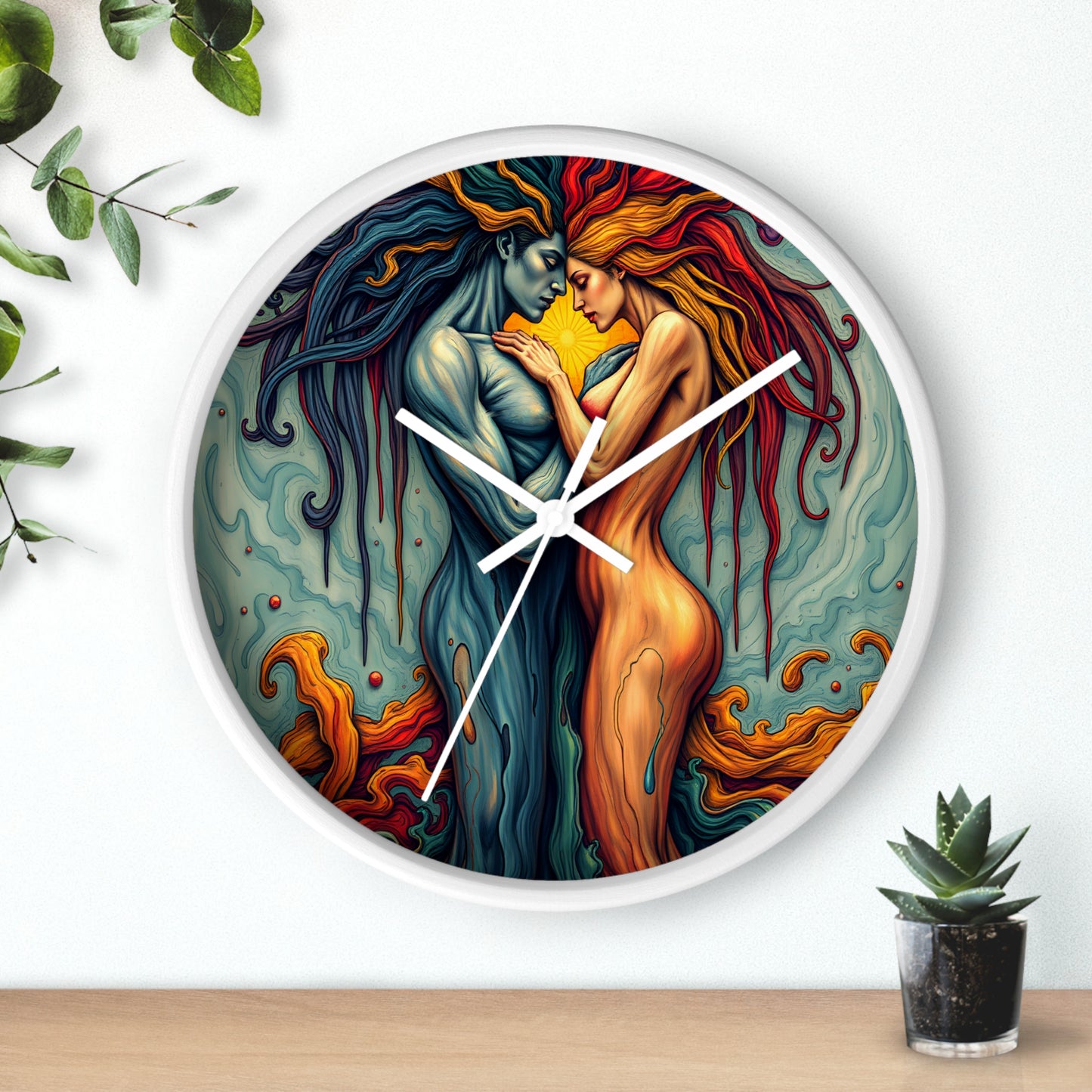 The Embrace Wall Clock