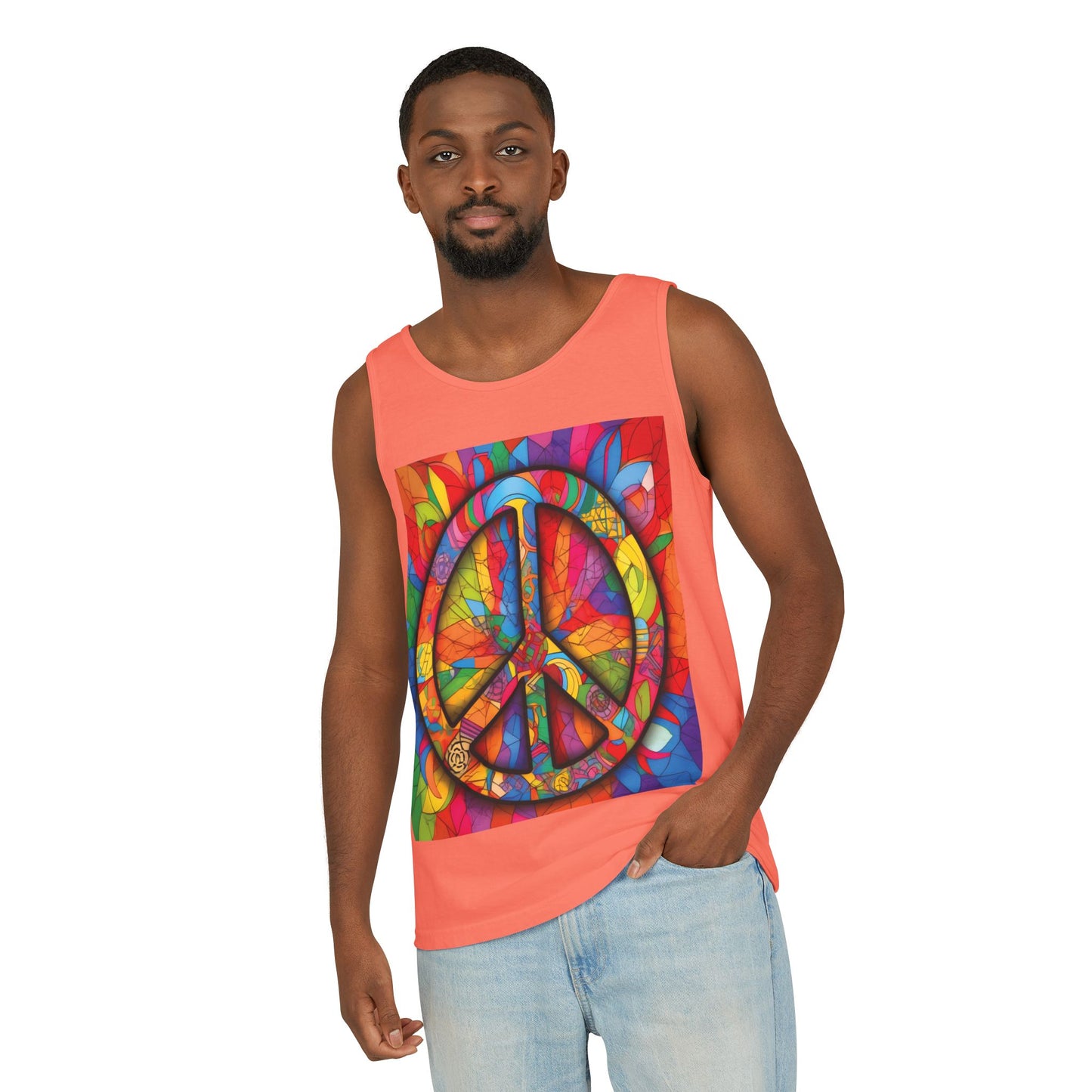 Colorful Peace Sign Tank Top