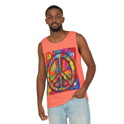 Colorful Peace Sign Tank Top