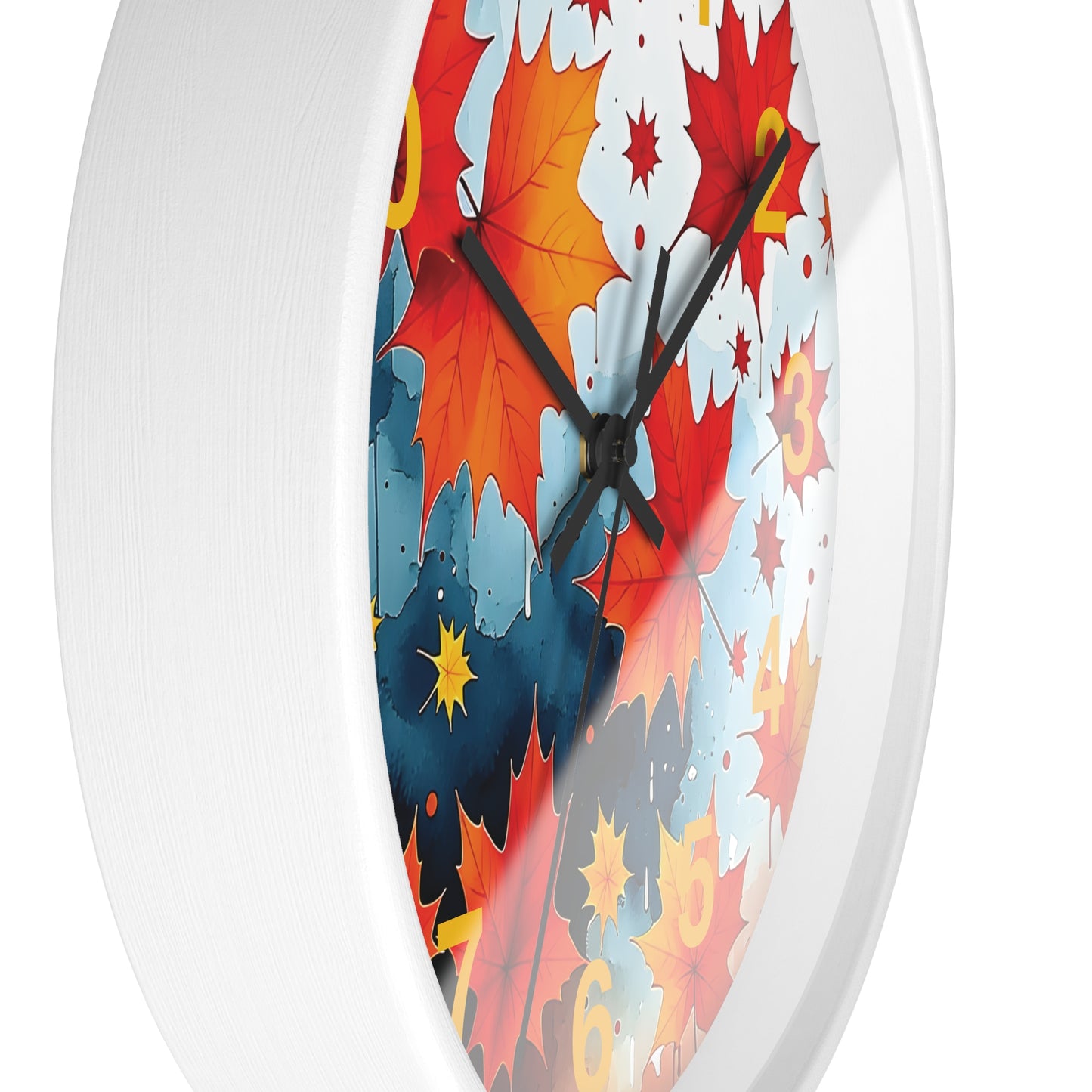 Autumn Leaves Wall Clock