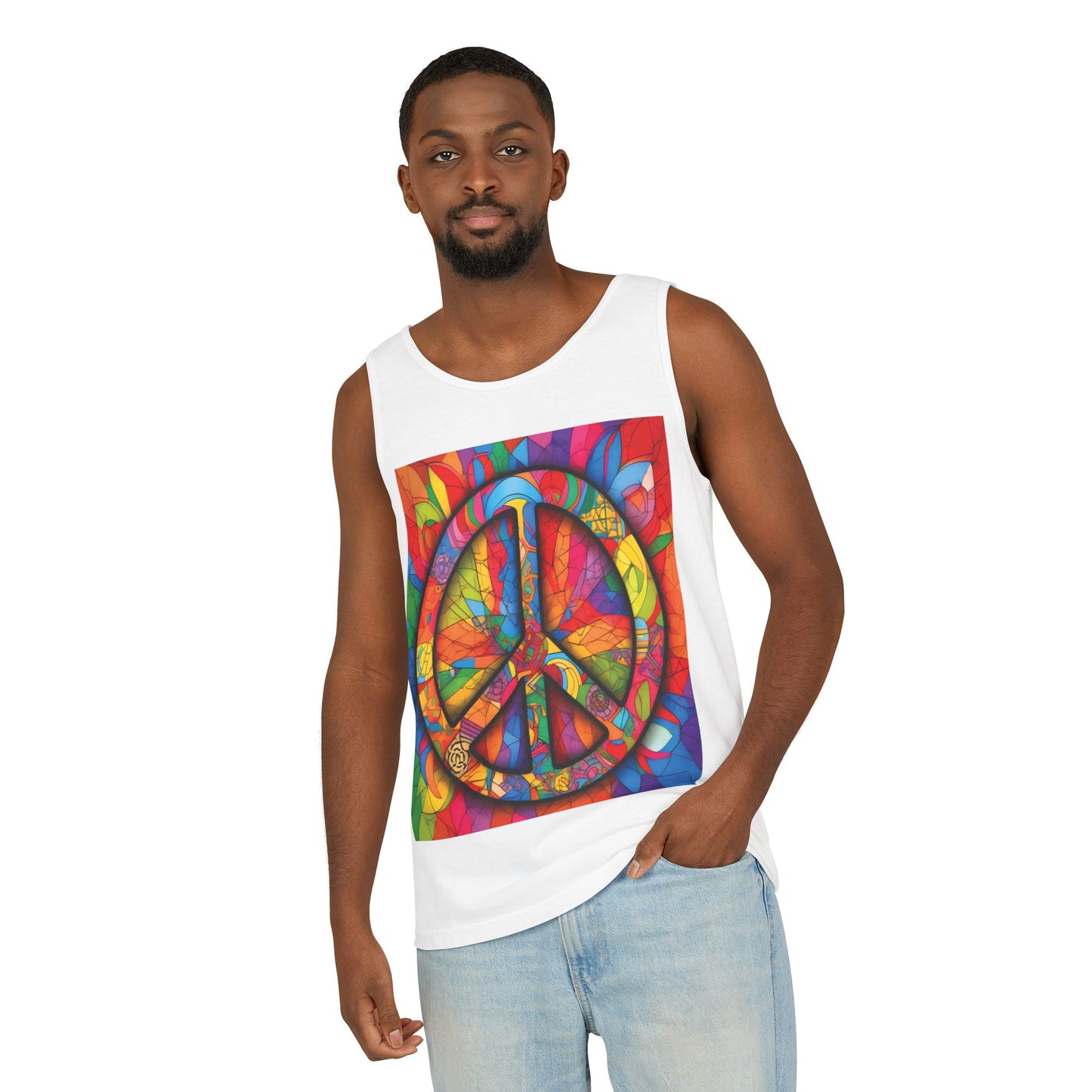 Colorful Peace Sign Tank Top