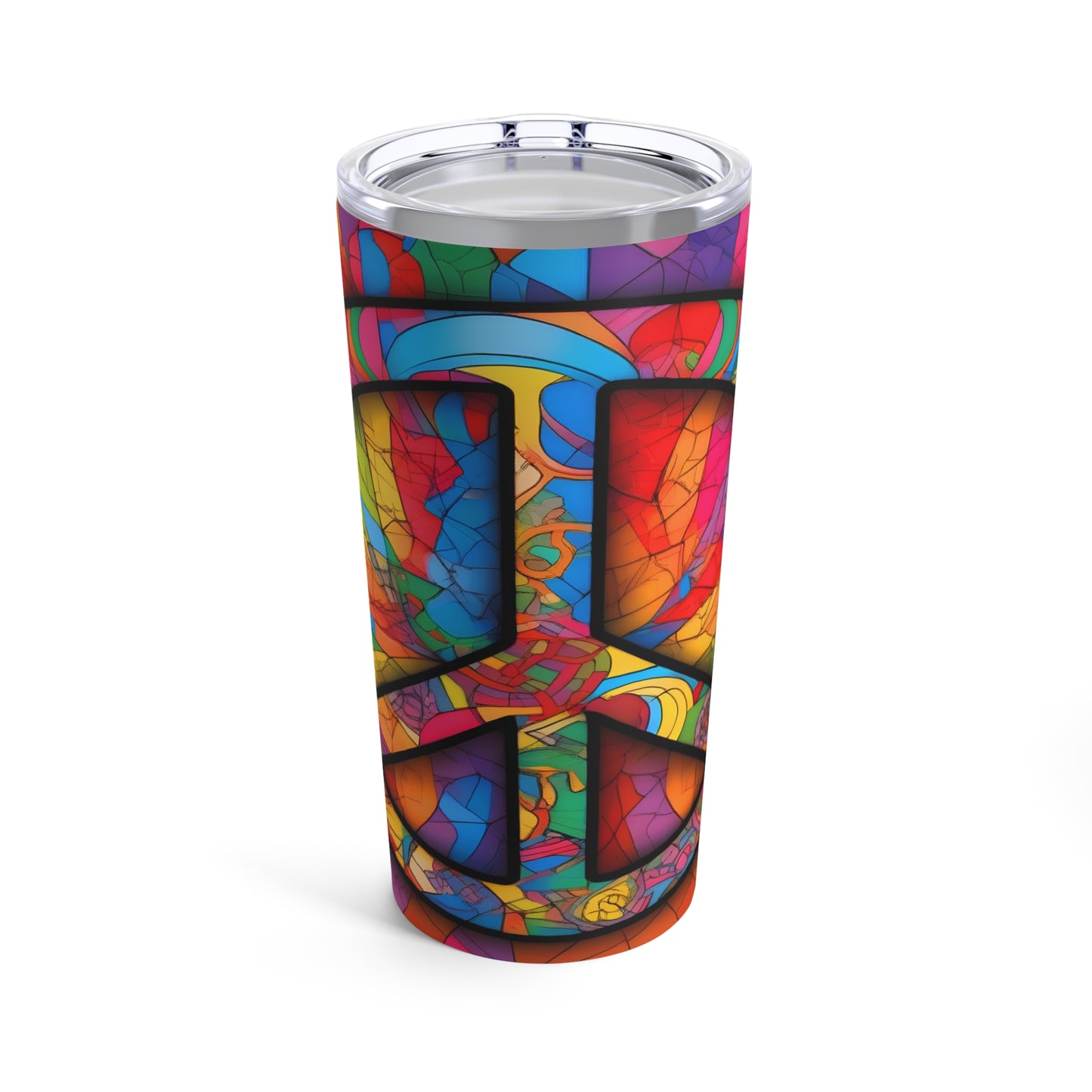 Peace Symbol Rainbow Tumbler