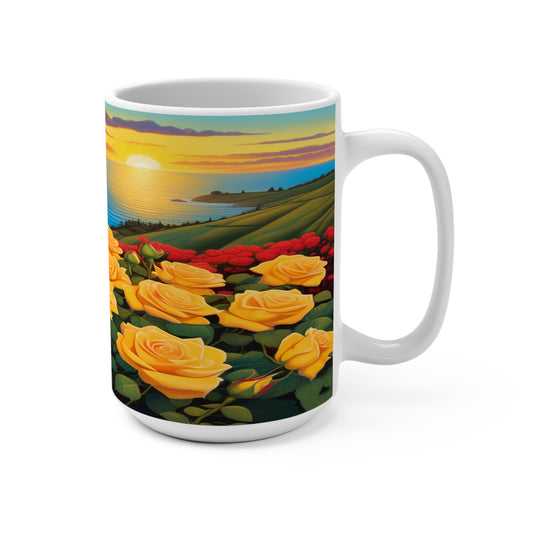 Yellow Rose Mug 15oz