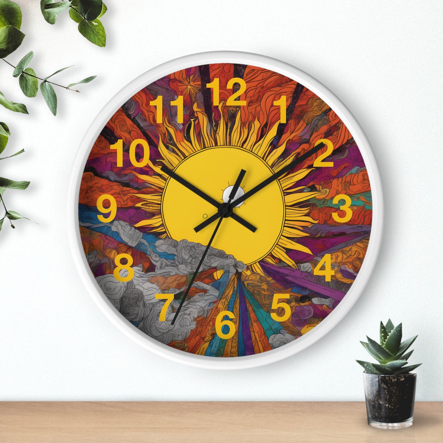 Rising Sun Wall Clock