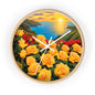 Yellow Rose Wall Clock