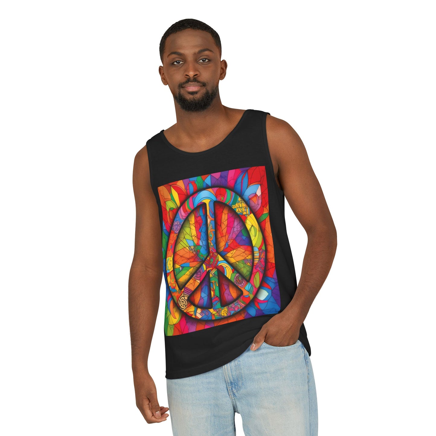 Colorful Peace Sign Tank Top