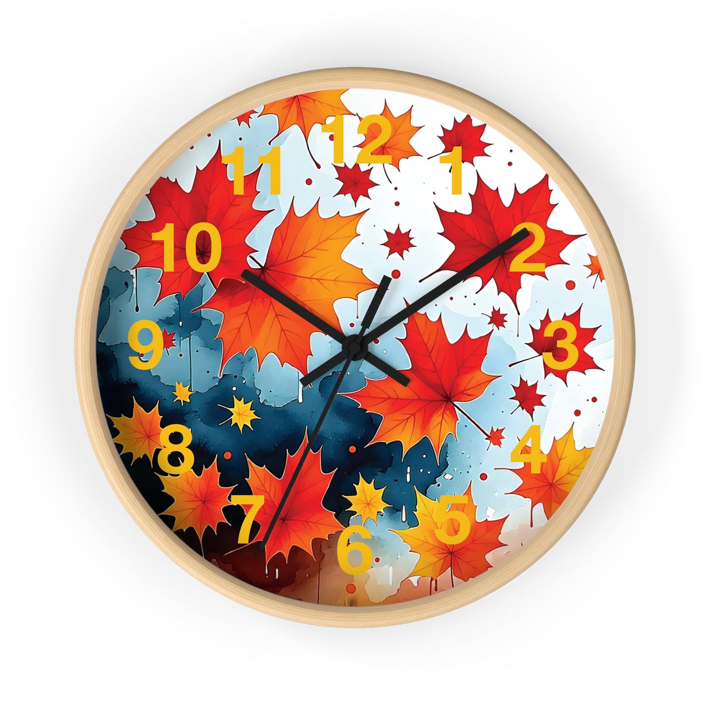 Autumn Leaves Wall Clock