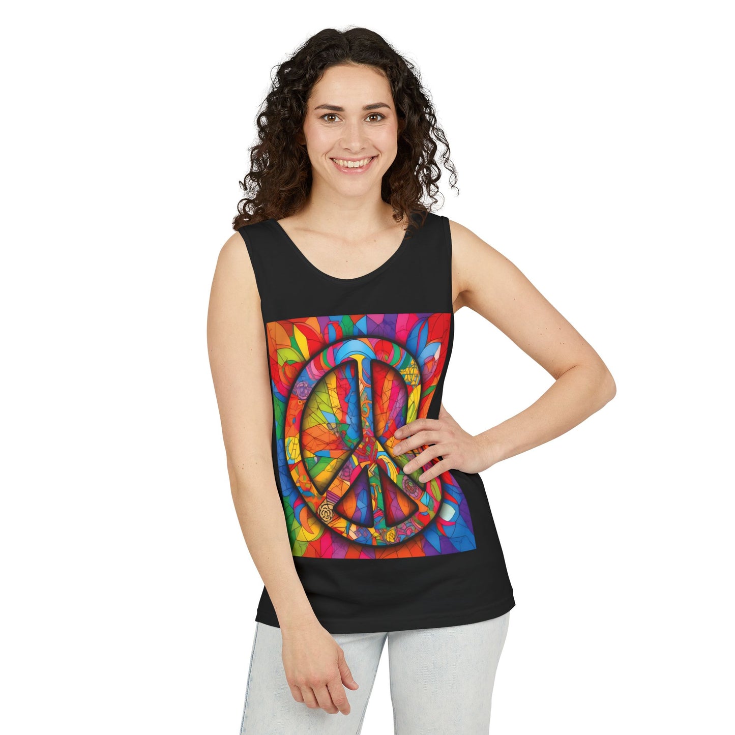 Colorful Peace Sign Tank Top