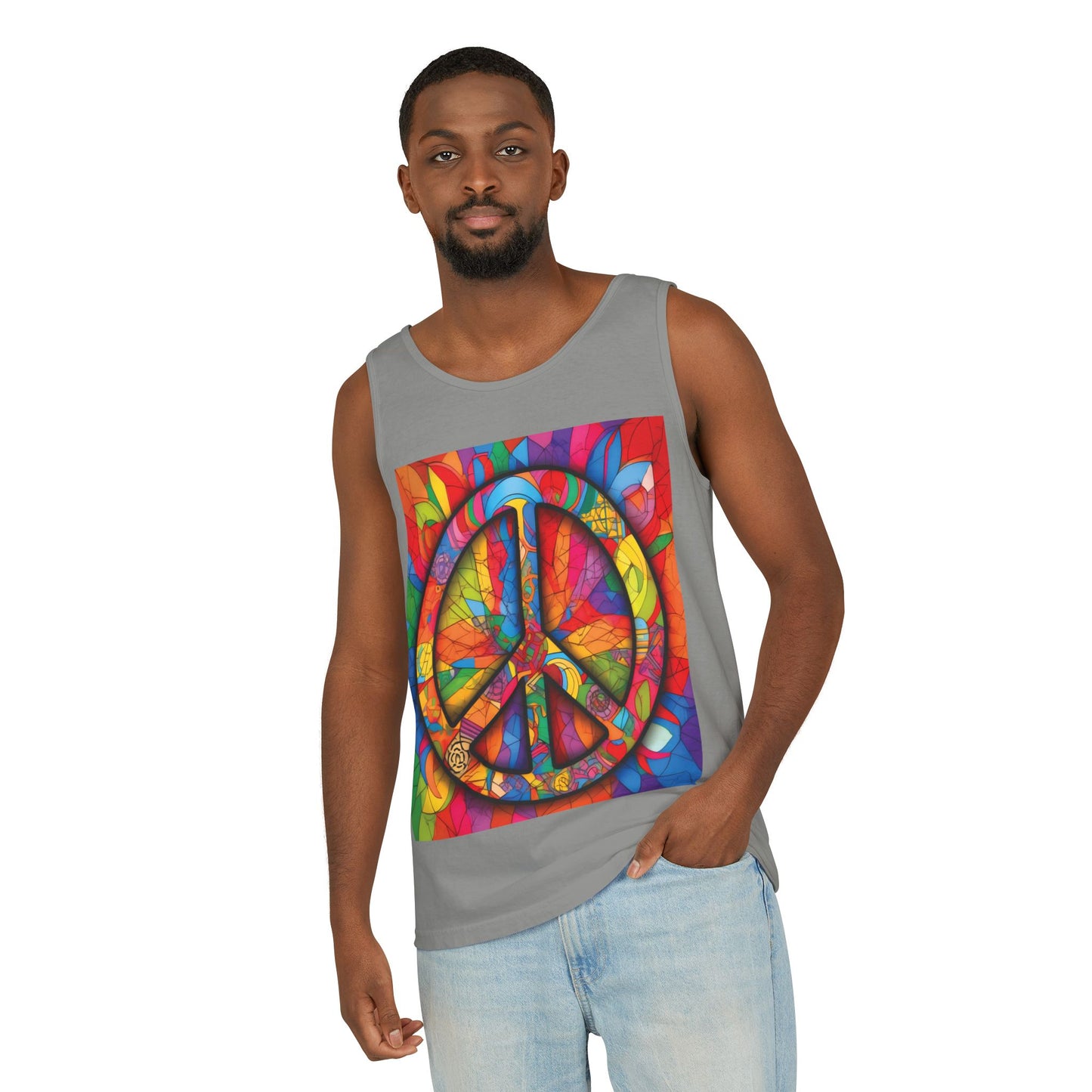 Colorful Peace Sign Tank Top