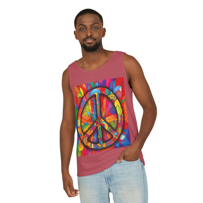 Colorful Peace Sign Tank Top