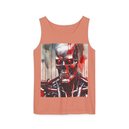 Cyborg Robot Skull Tank Top