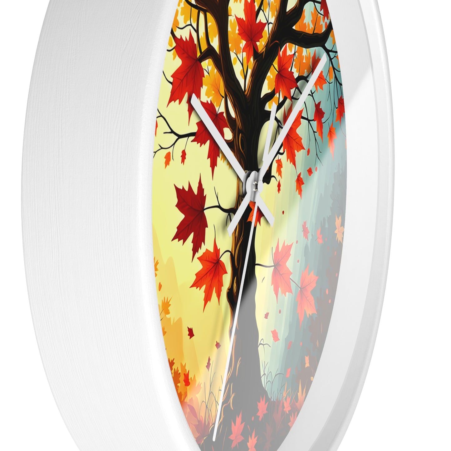 Falling Leaves Wall Clock