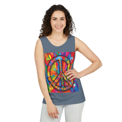 Colorful Peace Sign Tank Top