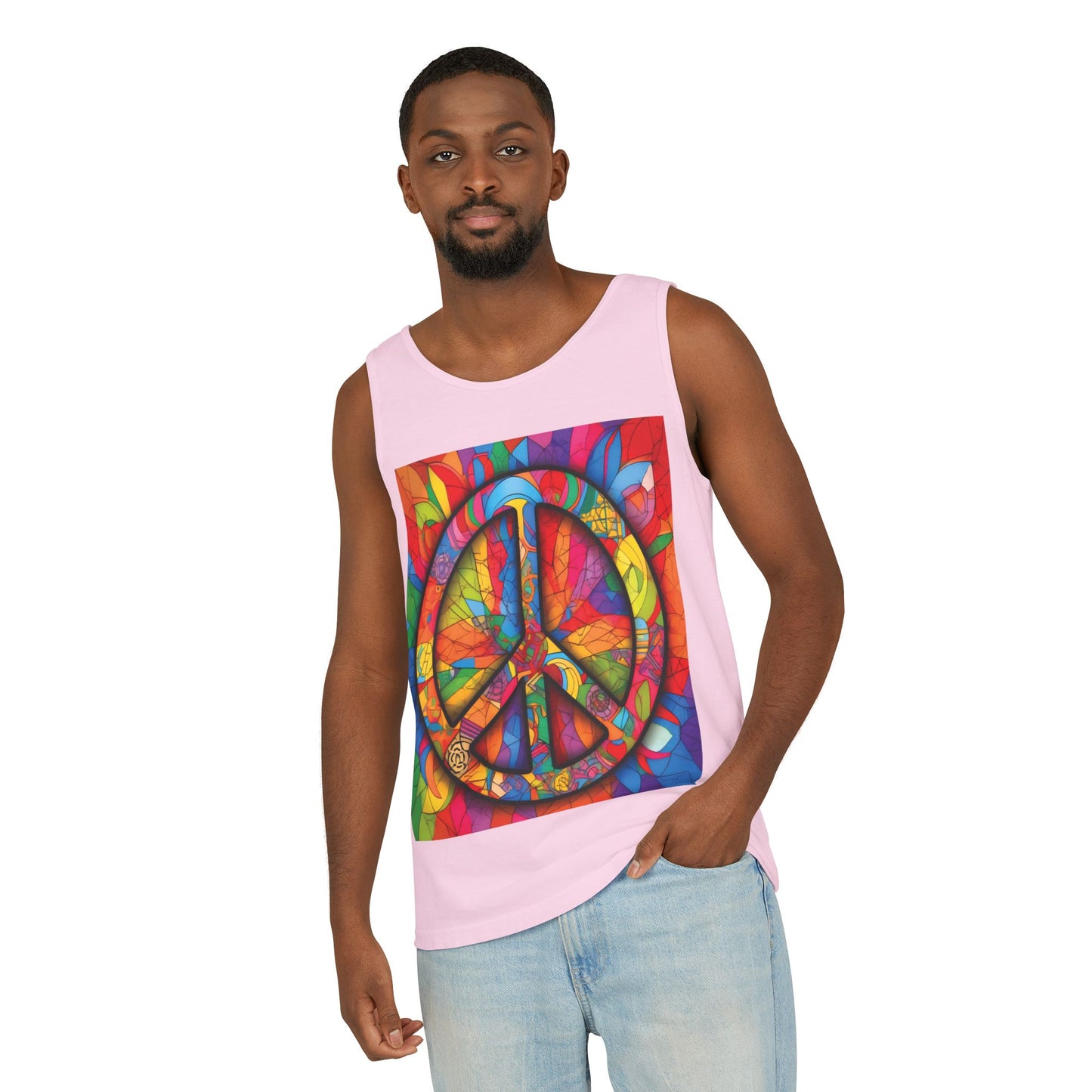 Colorful Peace Sign Tank Top