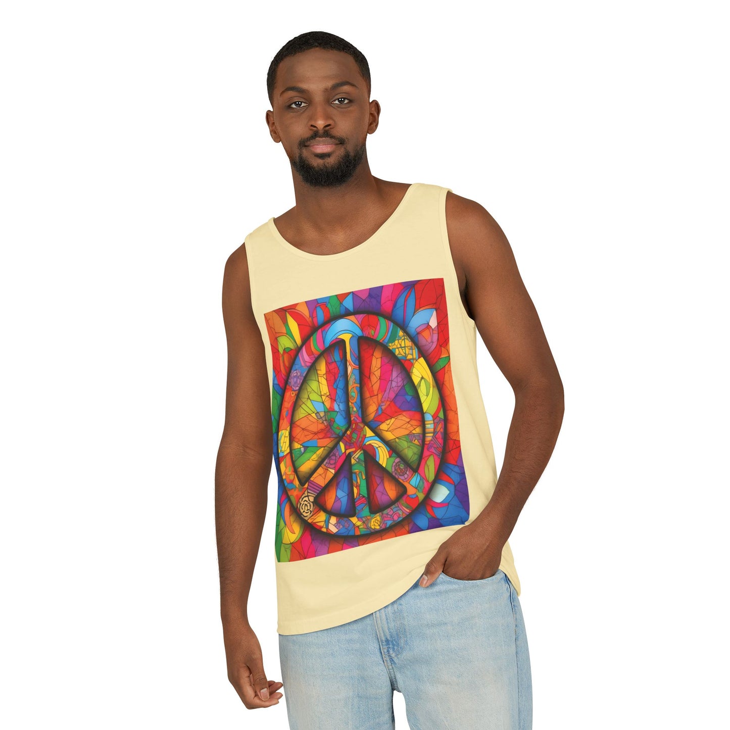 Colorful Peace Sign Tank Top