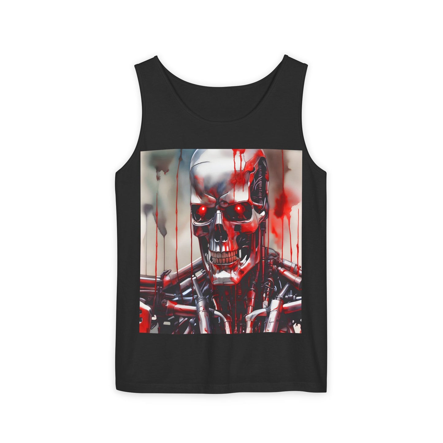 Cyborg Robot Skull Tank Top