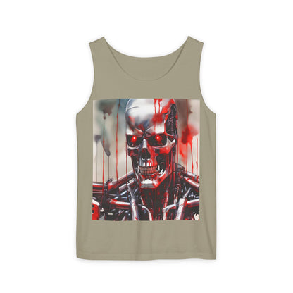 Cyborg Robot Skull Tank Top