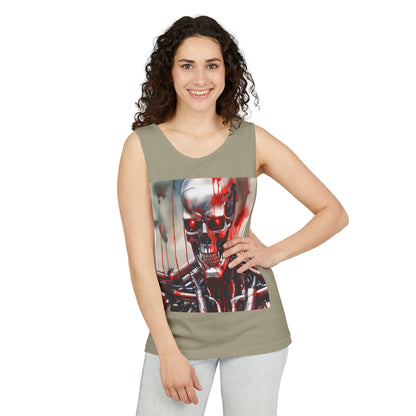 Cyborg Robot Skull Tank Top