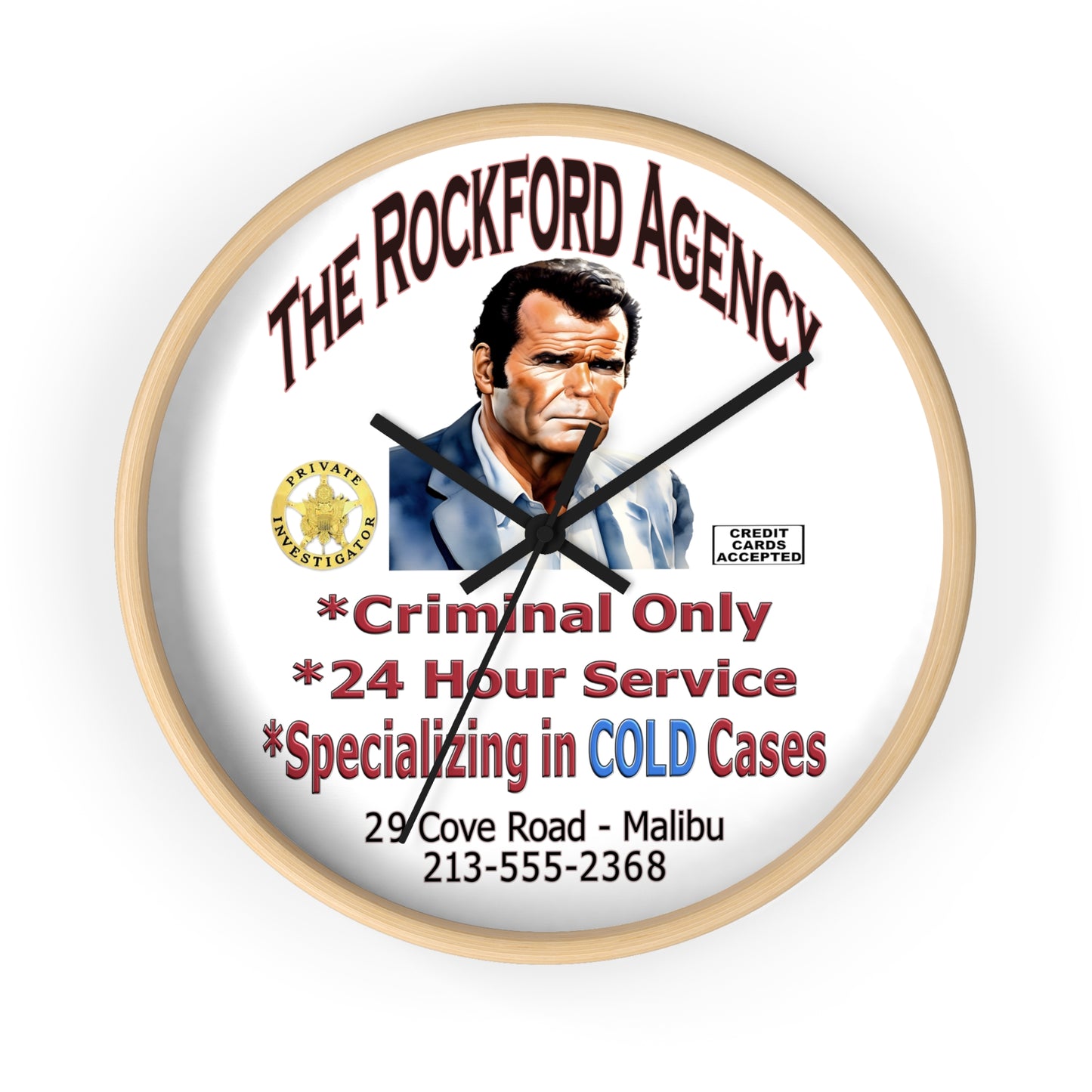 Rockford Files Wall Clock