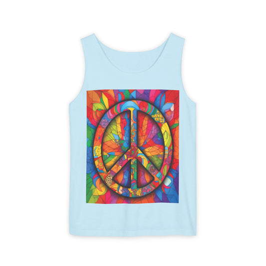Colorful Peace Sign Tank Top