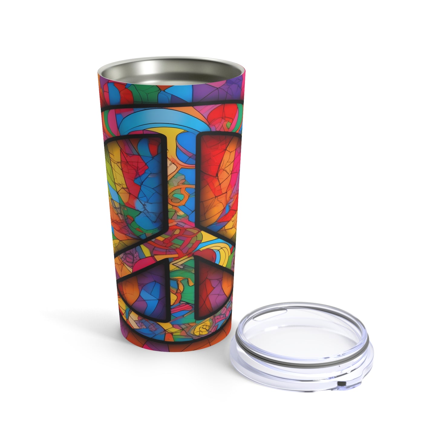 Peace Symbol Rainbow Tumbler