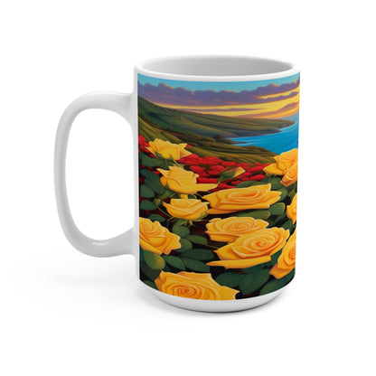 Yellow Rose Mug 15oz