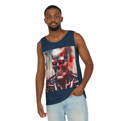 Cyborg Robot Skull Tank Top