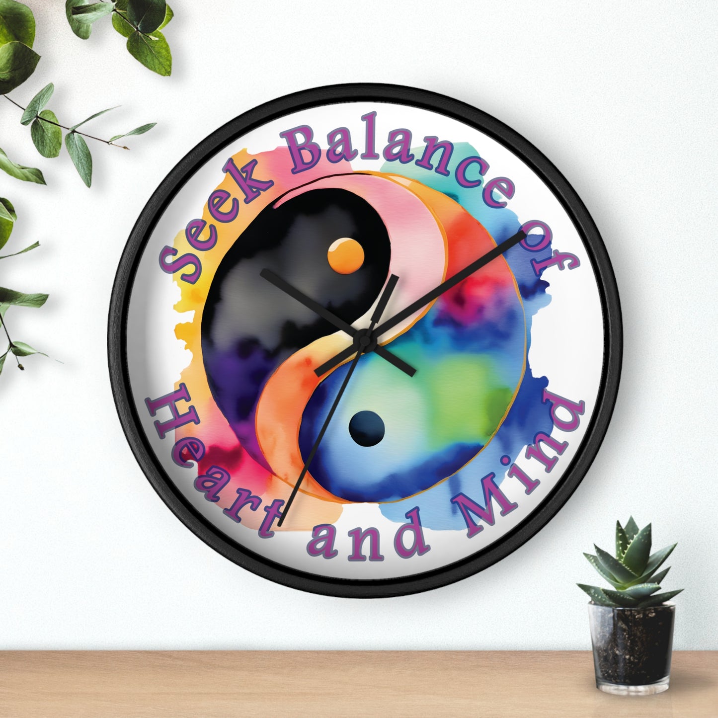 Yin Yang Wall Clock